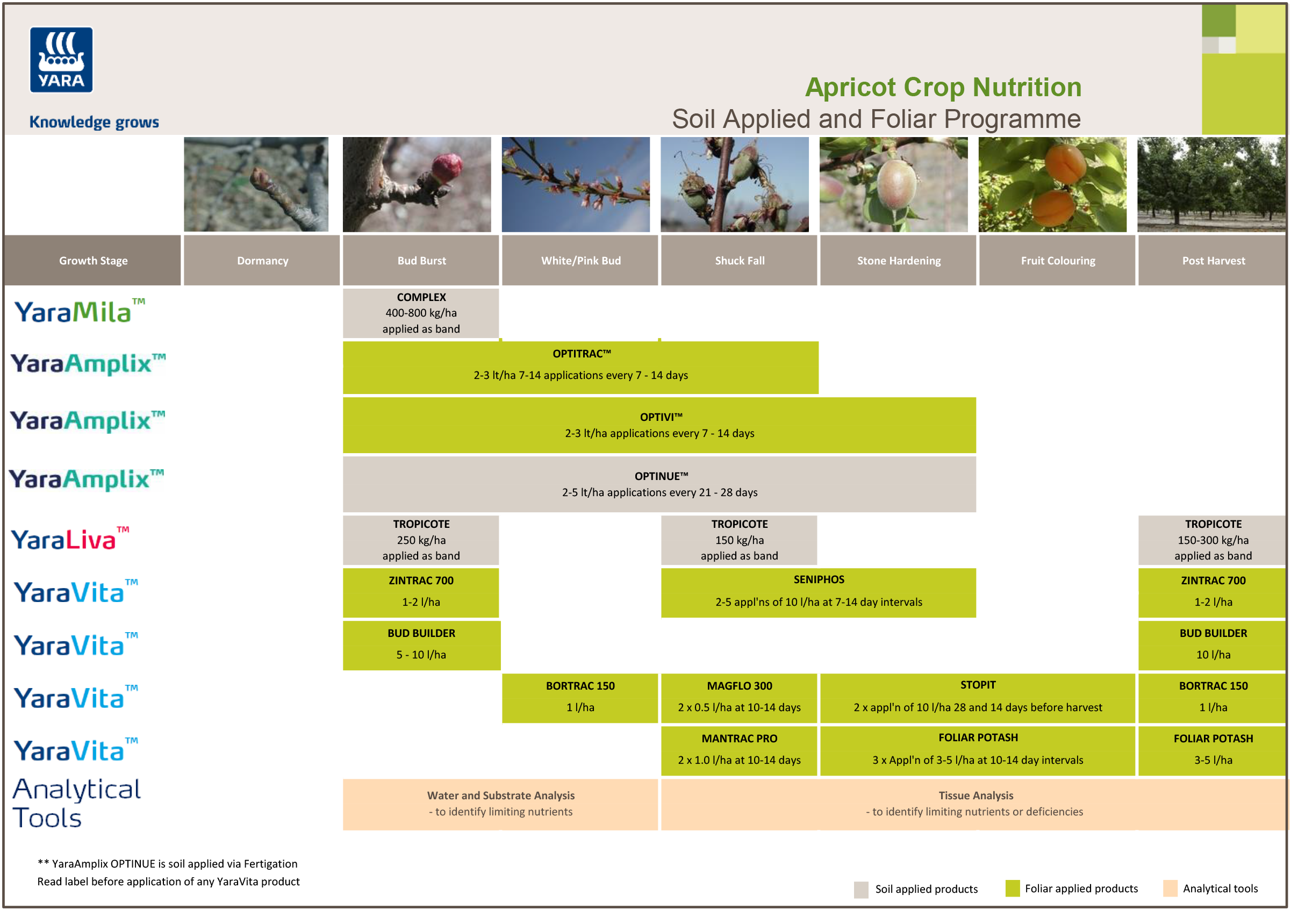 Cherry fertiliser programme