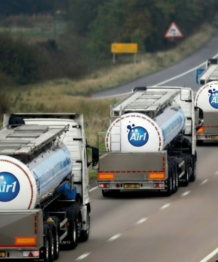 Adblue Lorries on the road