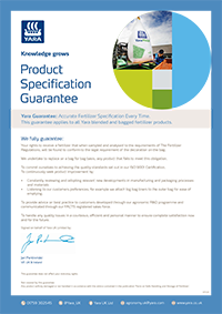 Yara's Product Guarantee