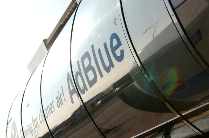 Back of a truck with the Adblue logo